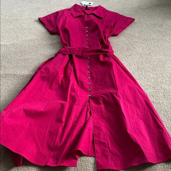 Universal Standard belted shirt dress - Picture 4 of 12